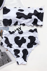 Cow-Print-Bandeau-High-Waist-Two-Piece-Bikini-Set